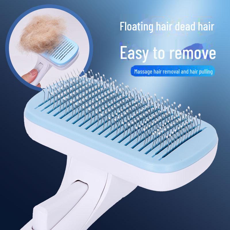 

Pet Hair Comb Brush for Cats & Dogs - Detangles & Removes Loose Hair High quality синий