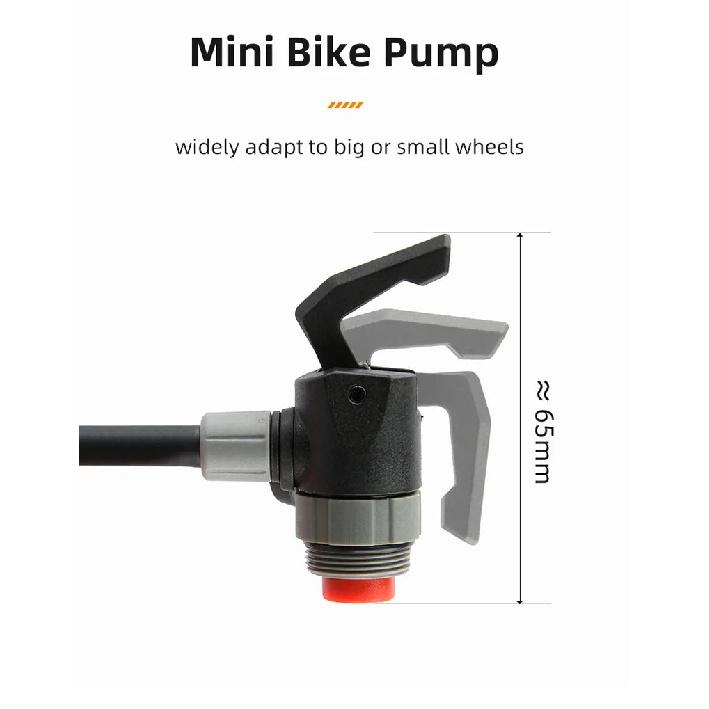 Giyo 120psi Bicycle Pump Portable Mini Bike Hand Pump Hidden Hose Design Twin Head Tire Inflator with Gauge Bicycle Accessories