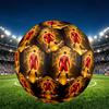 Stella del calcio Dimensioni di stampa 5 Pallone da calcio, Pallone da calcio in PU resistente all'usura per partite, allenamenti e pratica quotidiana, Regalo di compleanno per i tifosi di calcio
