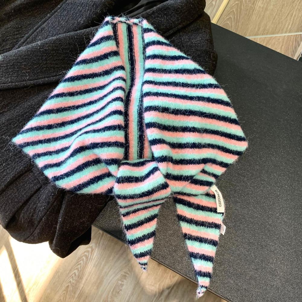 Warm Shawl Scarf Versatile Knitted Scarf Knitted Triangle Hijab Winter Season Women Headscarf