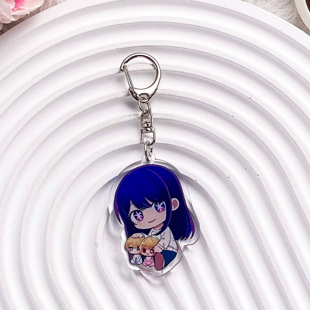 Anime Characters Oshi No Ko Acrylic Car Keychain Accessories Bag Charm Cute Cartoon Backpack Pendant Keyring Gifts For Friends