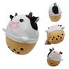 Cute And Cuddly Pearl Milk Tea Cow Plush Toy And Pillow