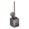 Toilet Brush and Holder, High-Density Nylon Brush Toilet Bowl Brush Set with Ergonomic Long Handle, Modern Bathroom