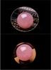 (YISHUI) Feng Shui Natural Crystal Ball, Pink, High Quality, with Stand Set, Purification, Good Fortune, Amulet, Power Stone, Round Ball Accessory (8c