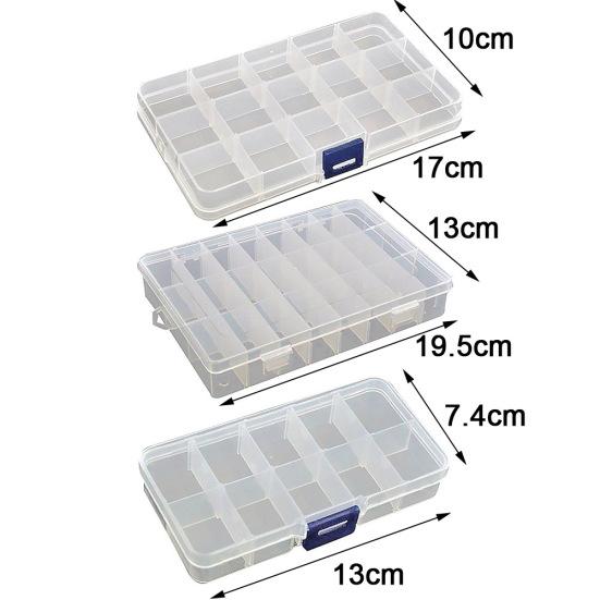 Transparante 10/15/24 vakken sieraden opbergdoos pillen organizer houder etui container