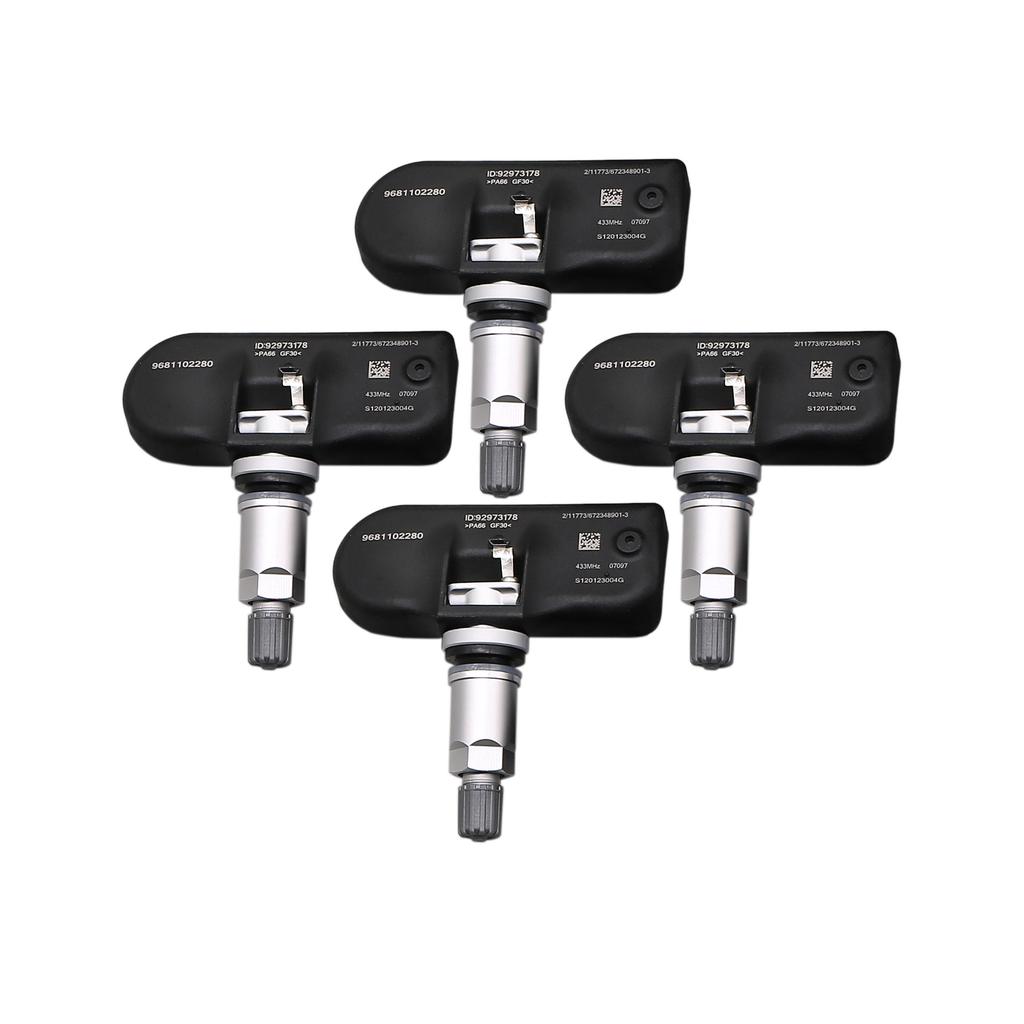 4PCS TPMS Tire Sensor 9681102280 For Peugeot 1007 207 307 407 508 607 Citroen C4 C5 C6 C8 Tyre Pressure Monitoring System 433MHZ