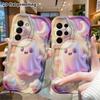 Phone Case: 2D Flat Design Suitable for Samsung Galaxy A34 A35 M05 M06 S20 S22 S21 FE Plus 5G Protective Case, Gradient Purple Little Ghost, Perfect C
