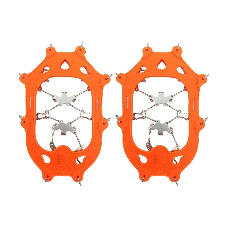 Outdoor Winter Snow Spikes Crampons Cleats Chain Claws Grips Boot Cover Ice Gripper Spikes Outdoor 19 Tooth Ice Claws