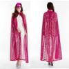 Fantasy Halloween Cosplay Robe Vintage Shiny Cloak New Shiny Sequin Cape  Women