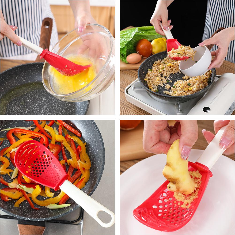 Buy 1 Set 2pcs Plastic Colanders Multipurpose Ginger Grinding Spoons