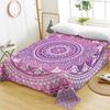 Bohemian Mandala Bed Sheet Boho Style Flat Sheet Colorful Ethnic Retro Floral Bed Linen Women King Queen Polyester Bedding Sheet