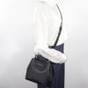 Michael Kors Bucket Crossbody Handbag 35S4G3FM5T1 black PVC Women Used