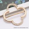 Rhinestone Tie Clips Gold Silver Clothing Wrap Holder Fashion Shirt Clip Buckle  for Women Lady