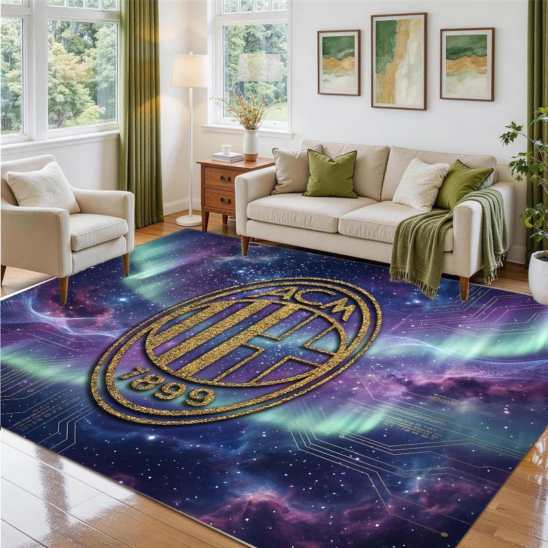 AC Milan Design Crystal Velvet Rug Soft Decorative Mat for Bedroom Entrance