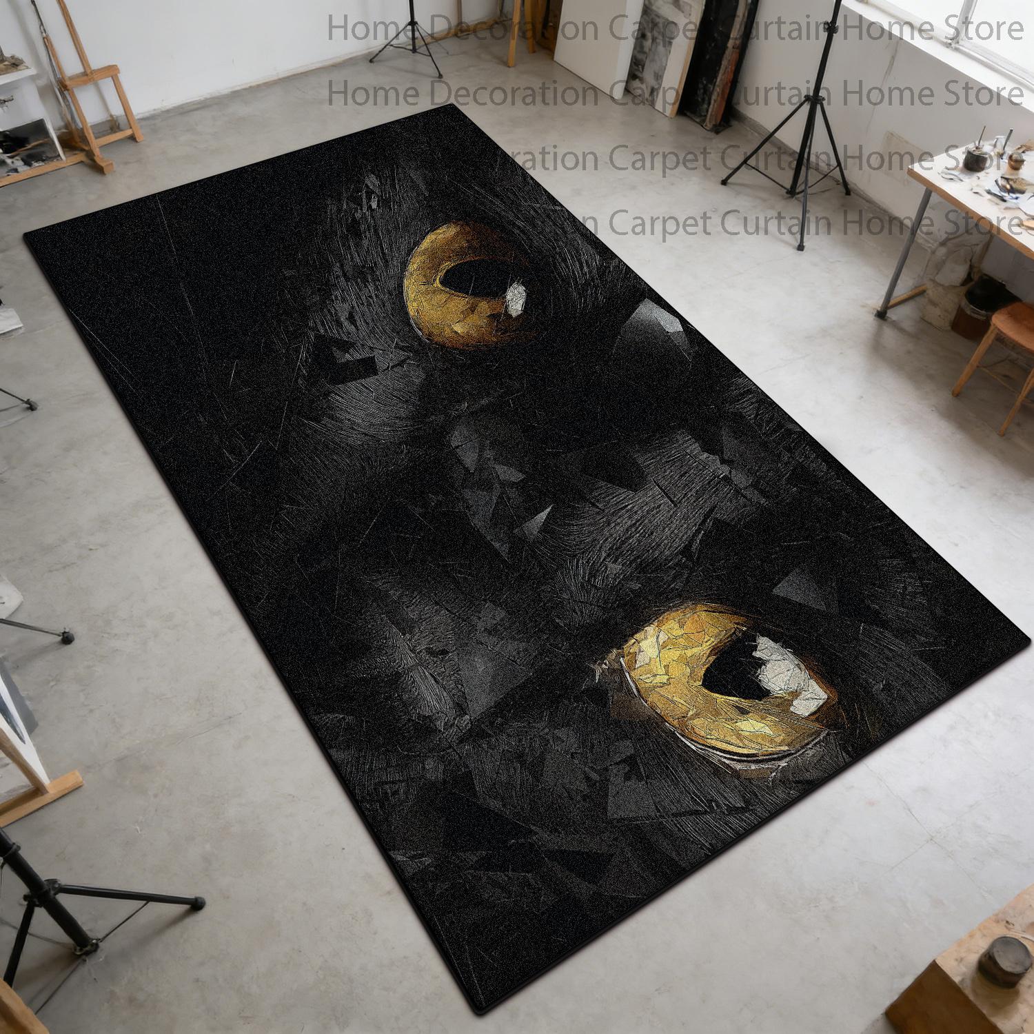 

3D Animal cat pattern carpets artistic living room bedroom floor mat kitchen parlor Decorate non-slip washable Rugs gaming room 80cm x 120cm