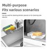 Silicone Drain Soap Box Anti-slip Soap Tray Dishes for Bathroom Washing Table Soap Tray Free Punch Drain Rack BXFZH05