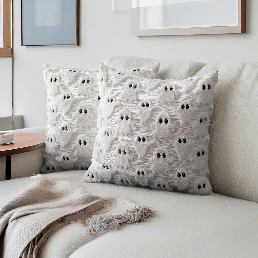 2025 Halloween Pumpkin Ghost Cushion Cover for Living Room & Bedroom Decor