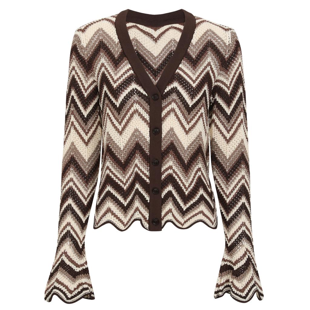 High quality spot summer and autumn new thin long-sleeved top knitted sweater jacket + sleeveless dress set 2598