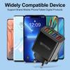 Colorful 4-Port 3A USB Travel Charger with US/EU Plugs for Mobile Phones