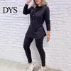 Autumn Casual Clothes 2 Pcs/Set Women Top Pants Set Hooded Long Sleeves Solid Color Slit Daily Sport Outfit Hem Sweatshirt Elastic Waist Slim
