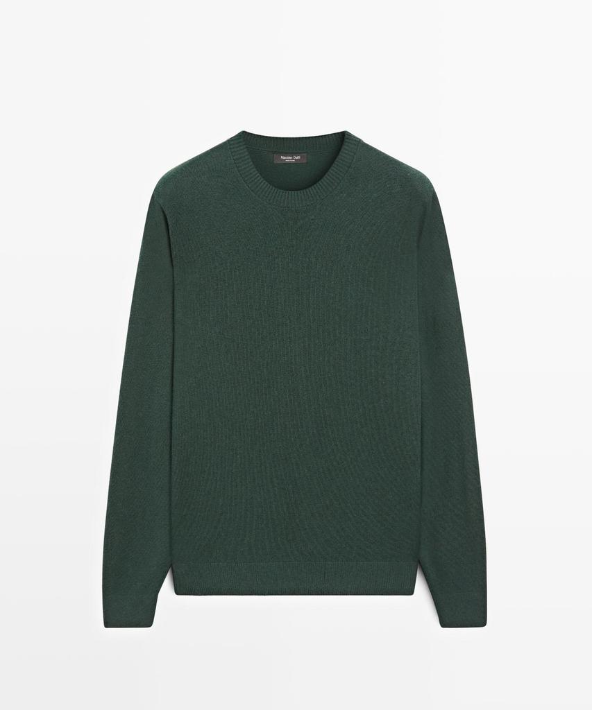Masimodutti Wool Cotton Round Neck Knit Sweater