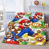 Super Mario Flannel Throw Blanket Soft Warm Cozy Blanket for Bed Sofa Lightweight Home Decoration -QJY