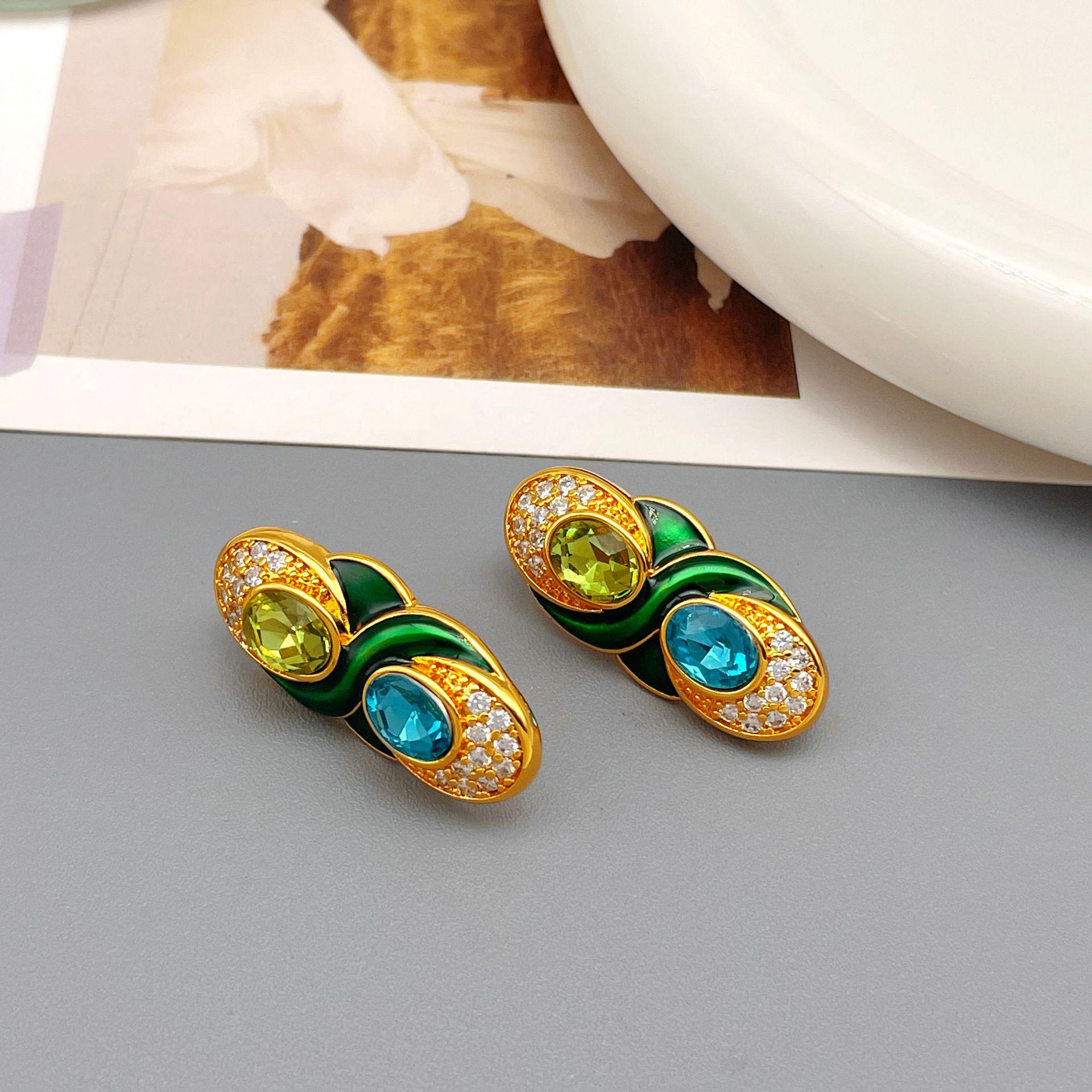 

Звездный Шаттл Высококачественные Цирконы Капельная Глазурь Ретро Серьги