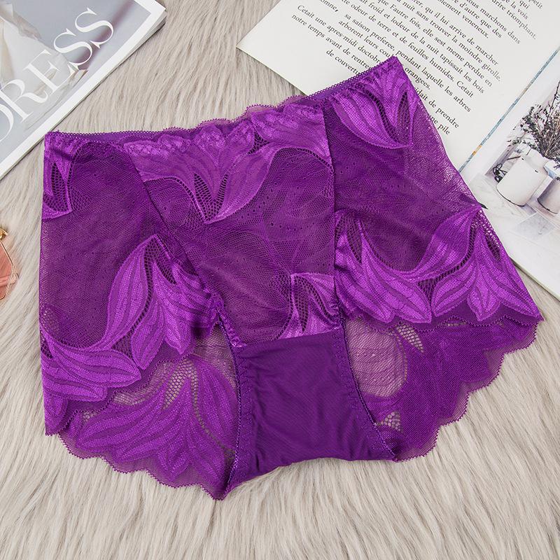 Intimo Sexy in Pizzo Trasparente a Vita Media da Donna Mutandine a Triangolo Traspiranti e Confortevoli Sollevano i Fianchi