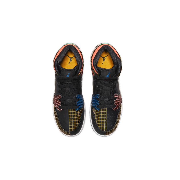 New Jordan 1 Mid MMD Multi Color Grid GS DC4092-001