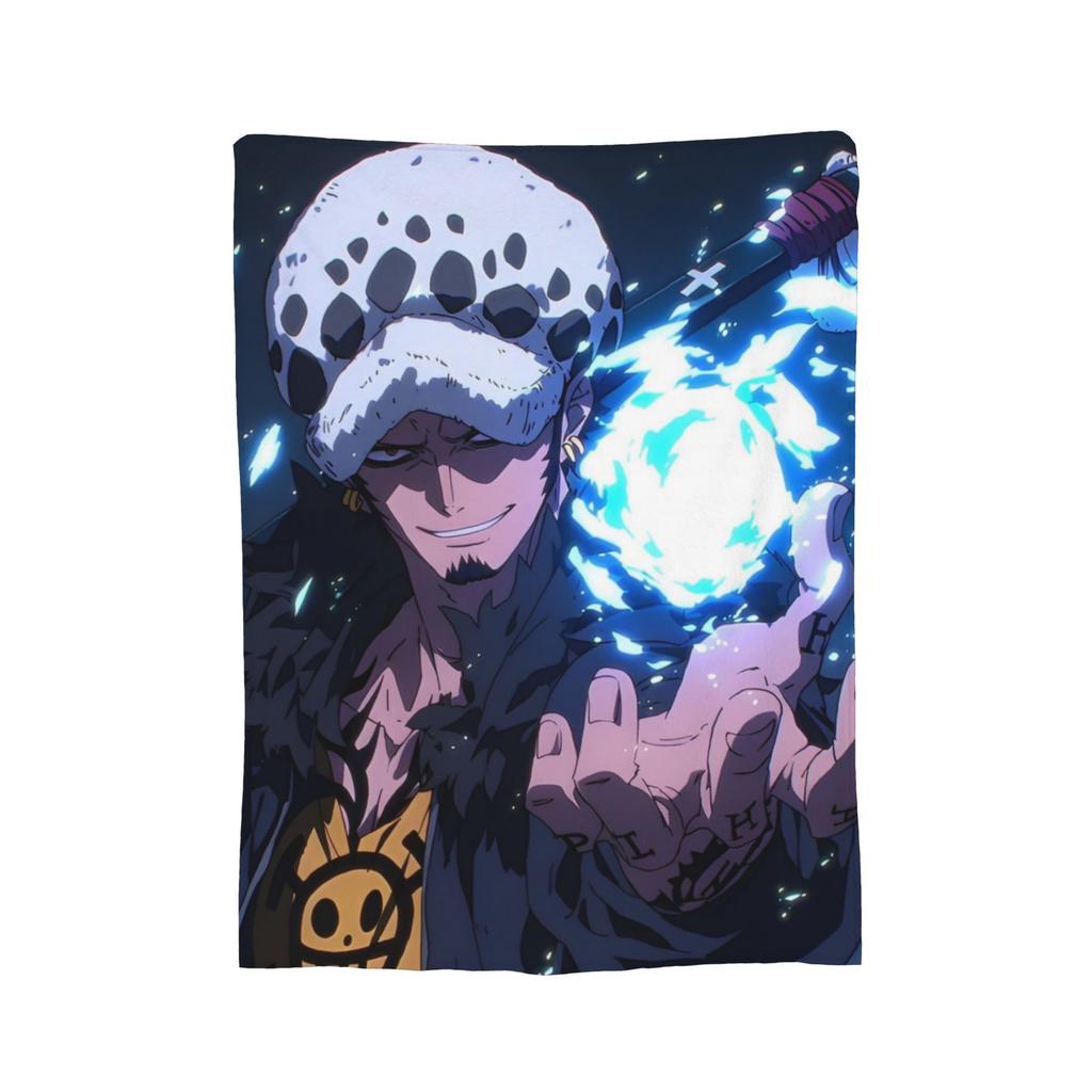 Luffy Roronoa Zoro Blanket Anime Wool Novelty Warm Throw Blankets for Home Restaurant Autumn/Winter,