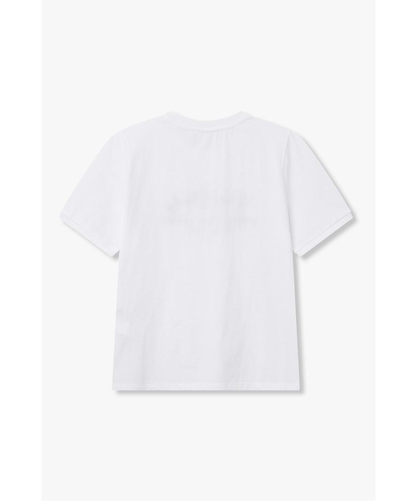 Bobeu Lettering Embroidery Ringer T-Shirt_White 7156240003
