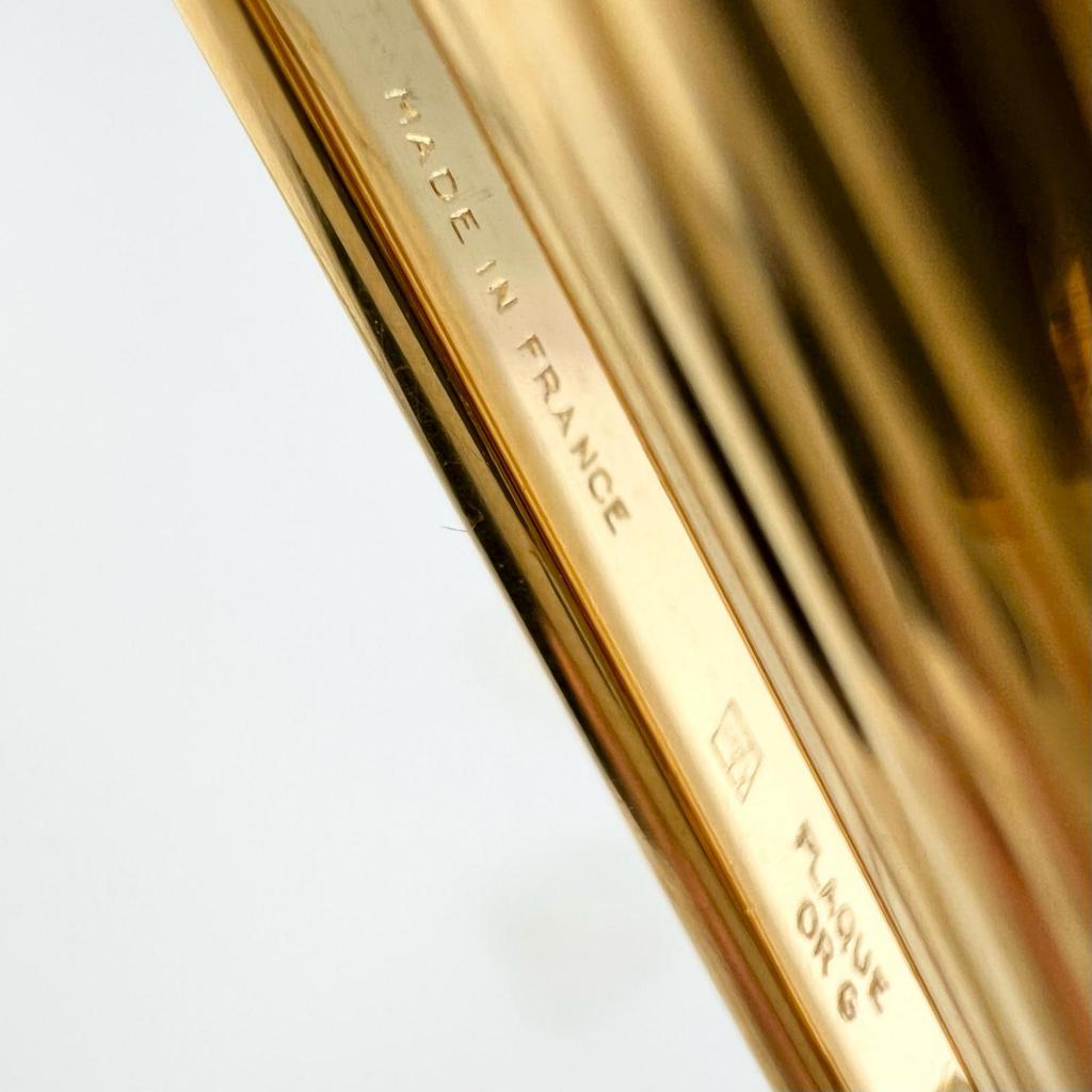 Great Cartier Ballpoint pen Striped Pattern gold mens Used