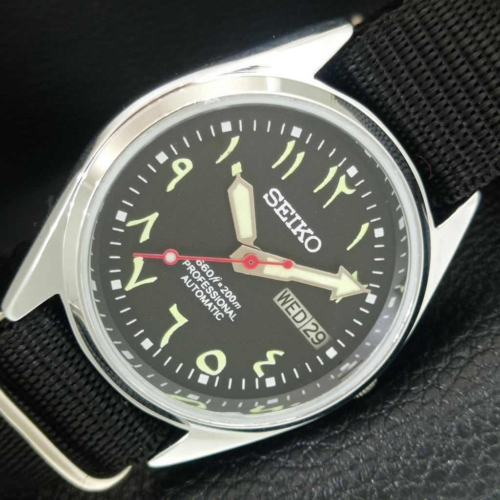 

ЯПОНСКИЕ ВИНТАЖНЫЕ ОТРЕМОНТИРОВАННЫЕ МУЖСКИЕ АВТОМАТИЧЕСКИЕ ЧАСЫ SEIKO 6309A С ЧЕРНЫМ ЦИФЕРБЛАТОМ a442727-1