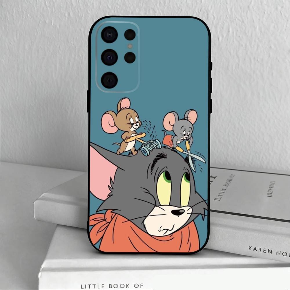 F-Funny TomS Cartoon J-JerryS  Phone Case For Samsung S25,S24,S21,S22,S23,S30,Ultra,S20,Plus,Others Soft Black Cover