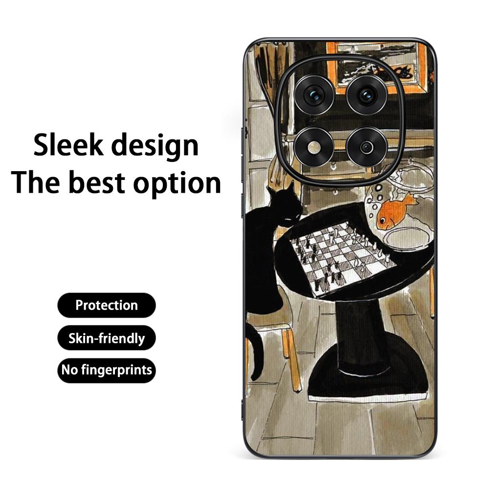 Stylish Chess retro simple design Phone Case For Redmi Note 14 13 12 11 Pro Plus S 5G 14C A3 Soft Black Phone Cover