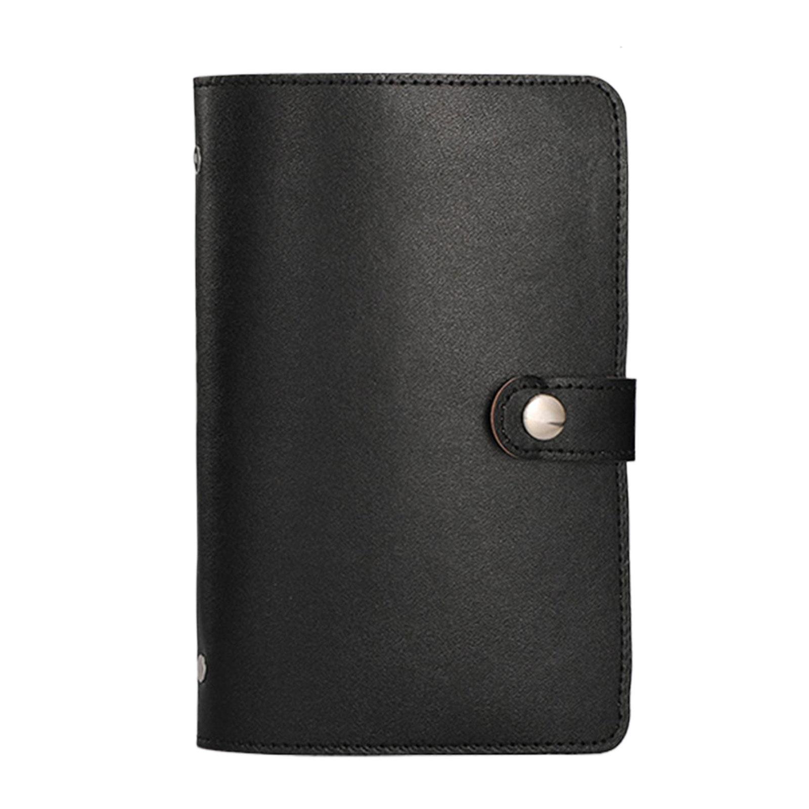 

Альбом на 50 карманных банкнот 7x4,5 дюйма, кожаный держатель для сбора банкнот, книга для хранения бумажных денег для коллекционера чёрный