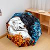 1 PC Automatic Folding Umbrella - Yin Yang Lions Pattern, Portable & Foldable Design with 8 Ribs, Christmas Birthday Gifts