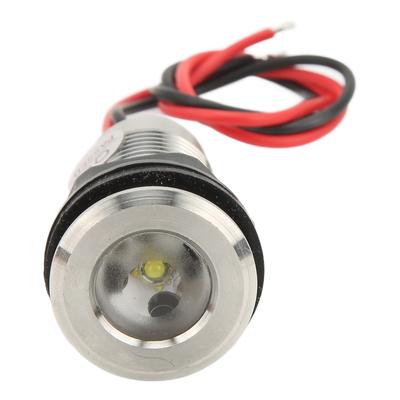 1in Recessed Deck Light 12 To 24V IP68 Waterproof 316 Stainless Steel for Deck Stairs Patios Floors Pools Walkways Blue