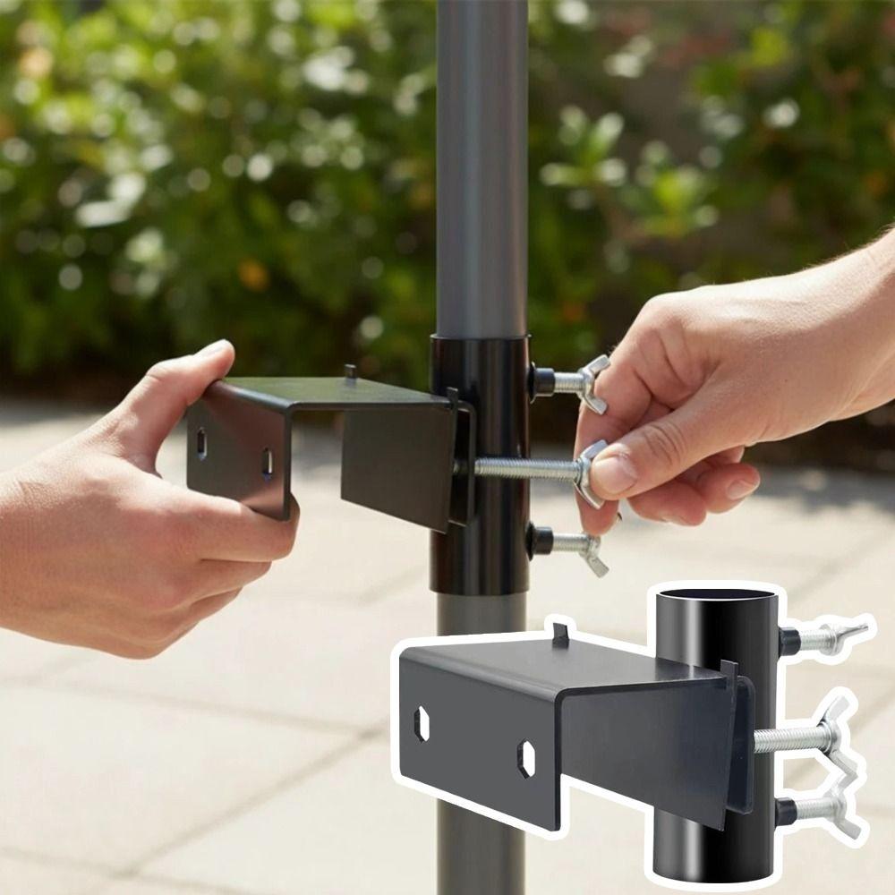 Anti-rust Umbrella Clamp Bracket Adjustable Deck Umbrella Mount Sturdy Parasol Fixing Clip  Outdoor