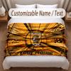 Hull FC Printed Flannel Blanket Custom Name Text Soft Warm Throw For Bedroom Holiday Gift