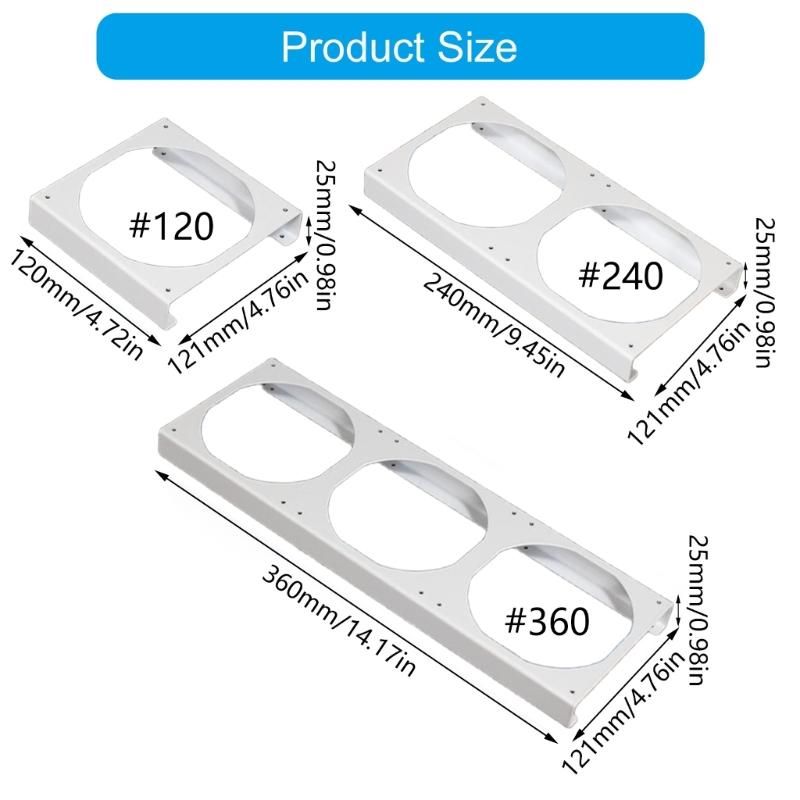 Universal 12cm PC Fan Mounting Bracket Zinc Coated Metal 25mm Elevations For Optimal Heat Dissipation And Ventilation