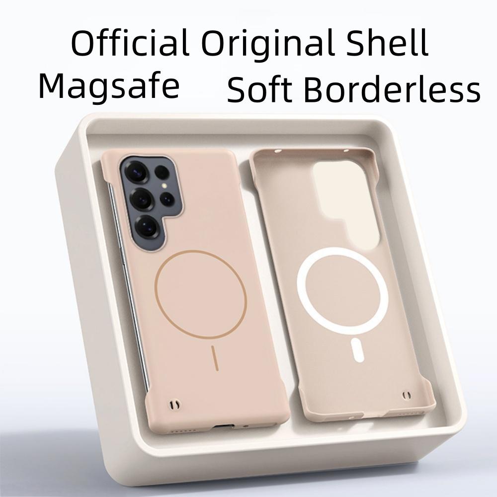 Slim Frameless Matte PC For Magsafe Case For Samsung S26 S25 Edge S24 FE S23 S22 Ultra Plus A56 16 Cooling Magnetic Charge Cover