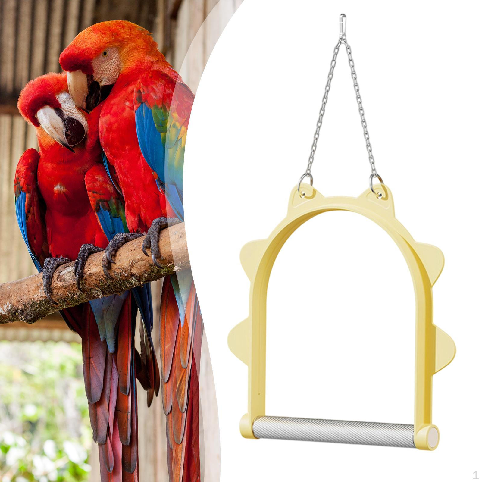 Попугайная качель Подвесная игрушка Жердочка для грызения Аксессуар для клетки для маленьких черных птиц Тигровый