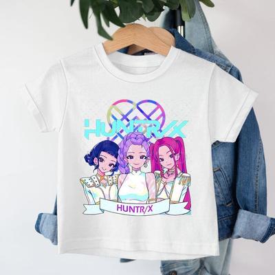 Children's Witch Hunt Team Fashion Tops Summer Girls' Pure Cotton Short-sleeved Loose Round-neck T-shirts