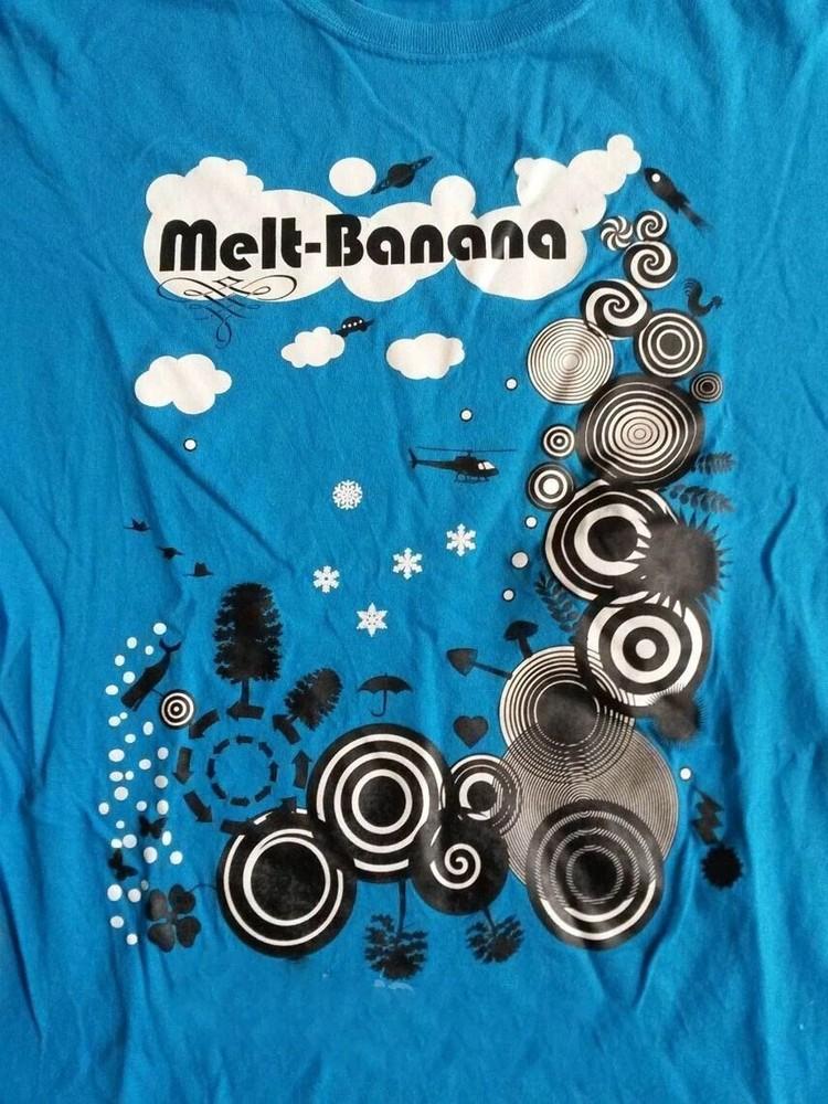 Melt Banana band Short Sleeve Cotton All Size S to 5XL Shirt Blue Unisex T-Shirt XXL