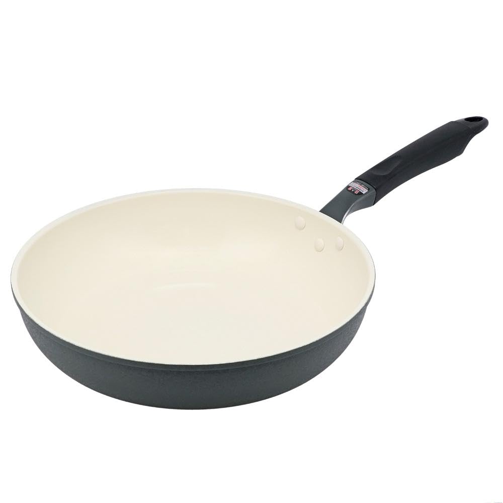 LIV PLUS Frying Pan 30cm Ceramic IH and Gas Stove Compatible Dark Gray ND-3614 Arietta Ceramic