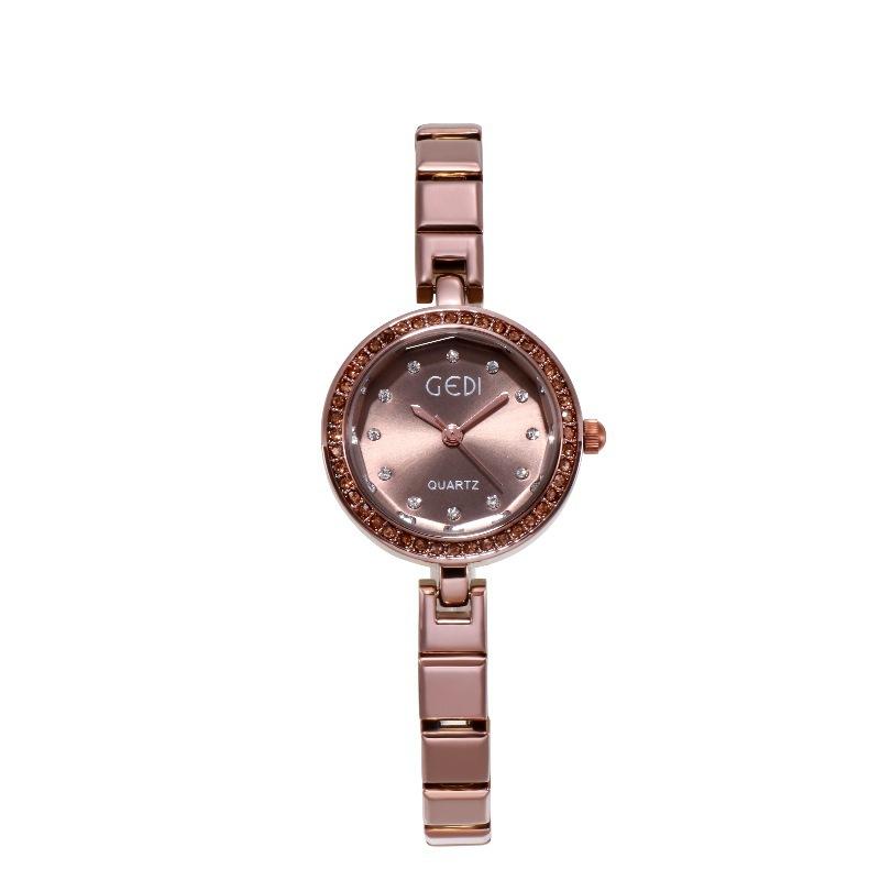 Light Luxury Exquisite Diamond-Encrusted Small Temperament Bracelet Watch Women'S High-End Waterproof Quartz Watch