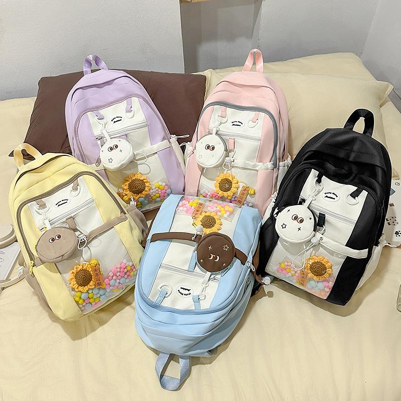 High-value Japanese Pain Bag Ins Style Large-capacity Backpack Junior High and High School Student Class School Bag Large-capacity Backpack Trend