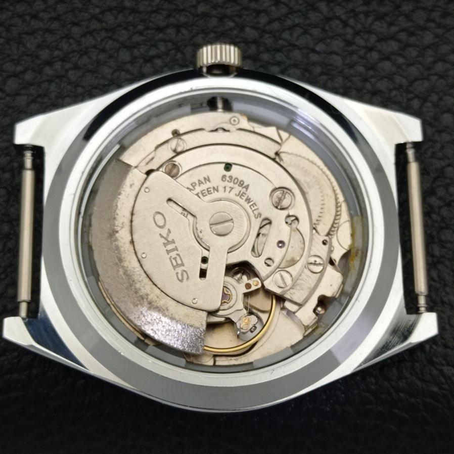 RENOVOVANÉ SEIKO 5 AUTOMATIC 6309A JAPONSKÉ PÁNSKÉ HODINKY S ČERNÝM CILENÍKEM a427303-2 QRL-a427303
