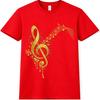 Music Note TShirt Treble Clef Musical Lover Gift Colourful Vintage Graphic Tee